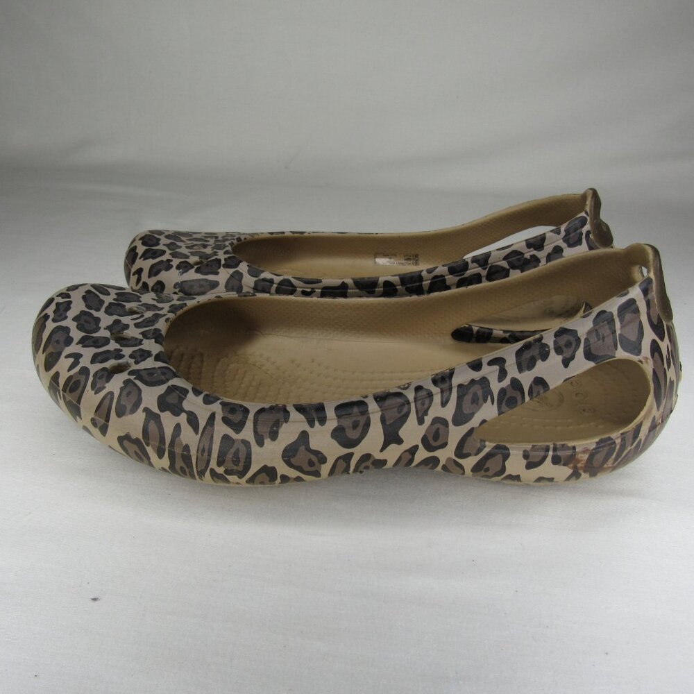 Crocs KADEE Leopard Print Slip on Loafer Shoe Women's 8 - Picture 3 of 10